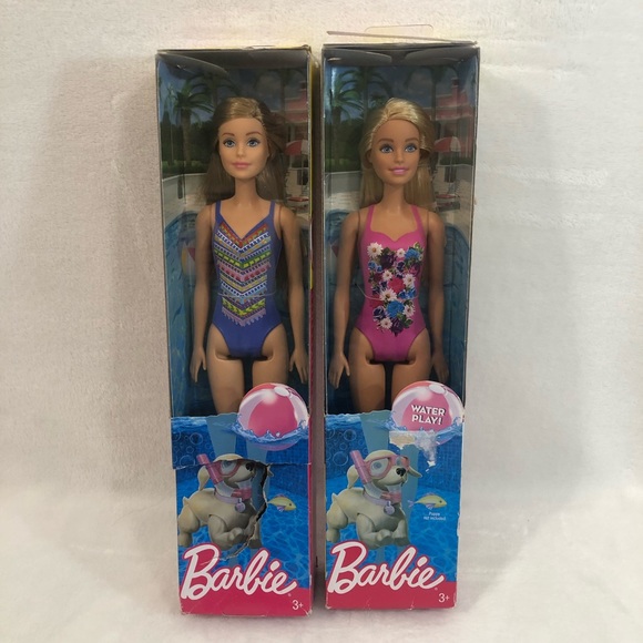 Barbie Toys Mattel You Can Be Anything Barbie Doll Water Play Blonde Beach Pool Pink Floral